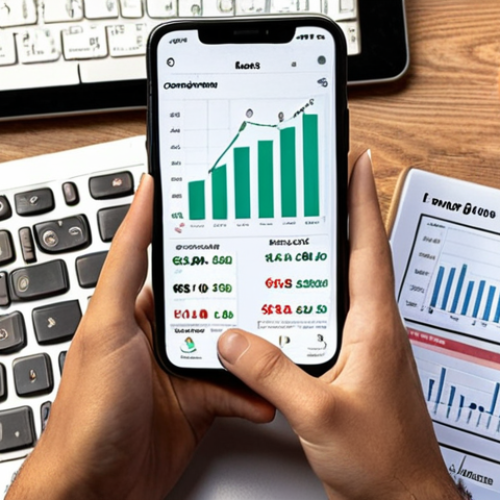 ** A young adult using a budgeting app on their smartphone, with charts and graphs visualizing income and expenses. In the background, a messy desk transforms into an organized workspace, symbolizing taking control of finances. Subtle Turkish Lira symbols are incorporated into the visuals. The overall mood is empowering and optimistic.

**